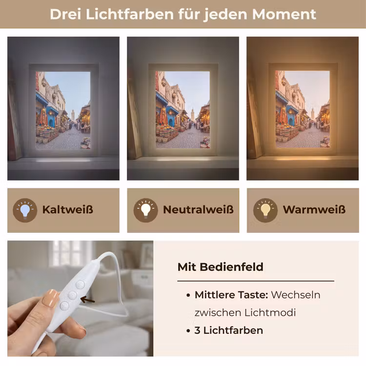 Tischlampe - Markt – Orientalisch – Farbenfroh - Markt - Oosters - Kleurrijk Light Box met kabel (Tafellamp) klein