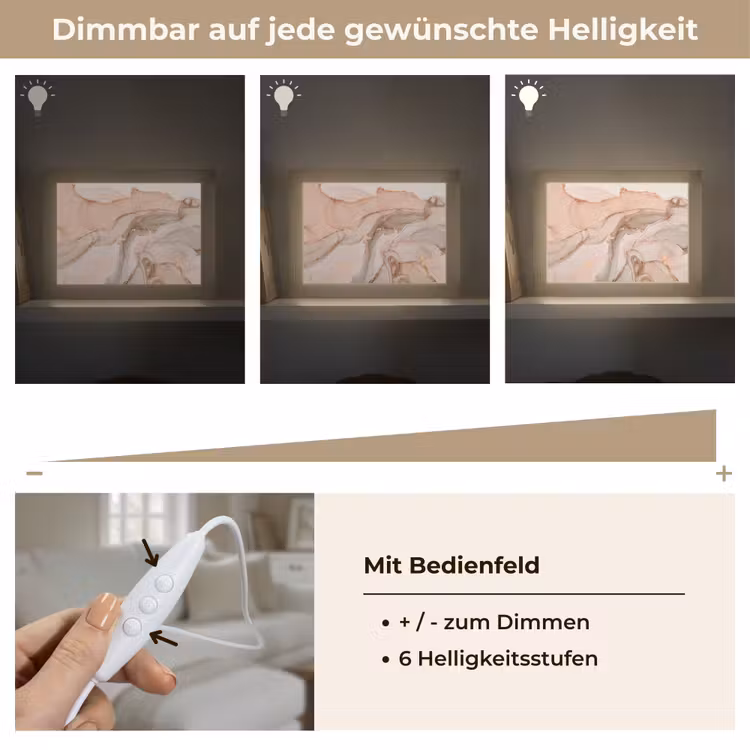 Marmer - Roze - Rosé Light Box met kabel (Tafellamp) klein -USP_dimbaarDE