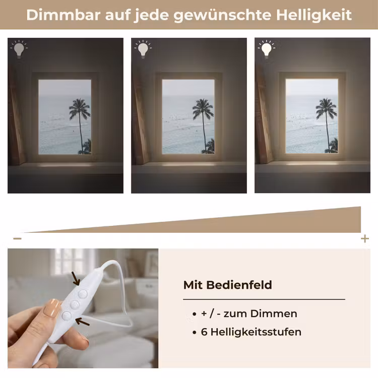 Oceaan - Palmbomen - Surfers Light Box met kabel (Tafellamp) klein -USP_dimbaarDE