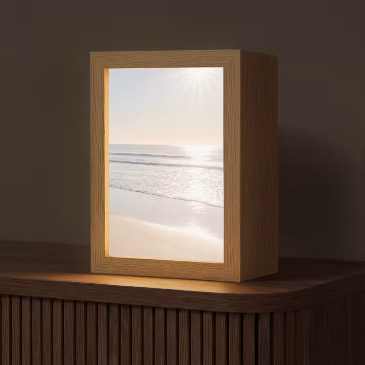 Zee - Zon - Zand Light Box met kabel (Tafellamp) klein -z3d_website
