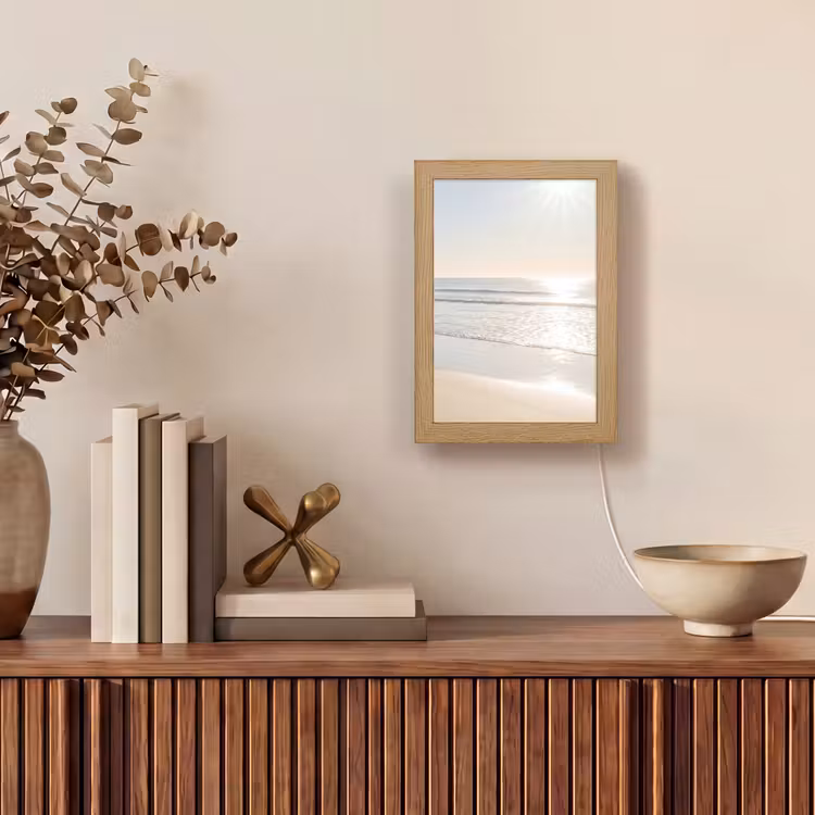 Zee - Zon - Zand Light Box met kabel (Tafellamp) klein -sfeer2