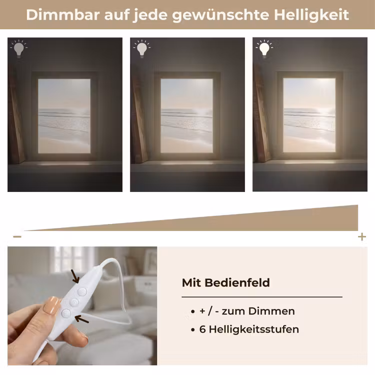 Zee - Zon - Zand Light Box met kabel (Tafellamp) klein -USP_dimbaarDE