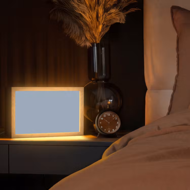 Mellow - Breeze - Blauw Light Box met kabel (Tafellamp) klein 924 -sfeer1