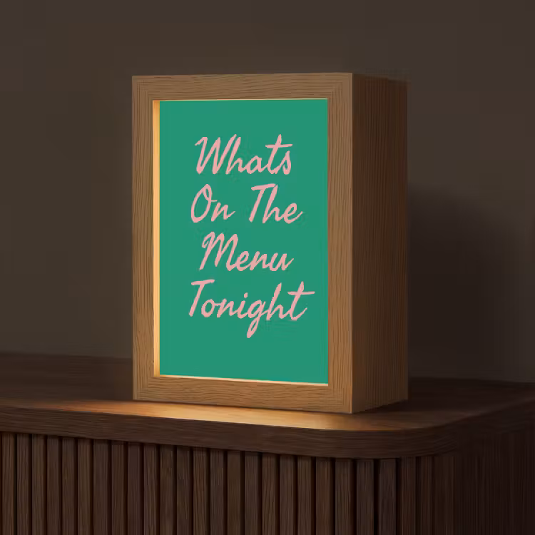 Menu - Quote - Roze Light Box met kabel (Tafellamp) klein -z3d_website