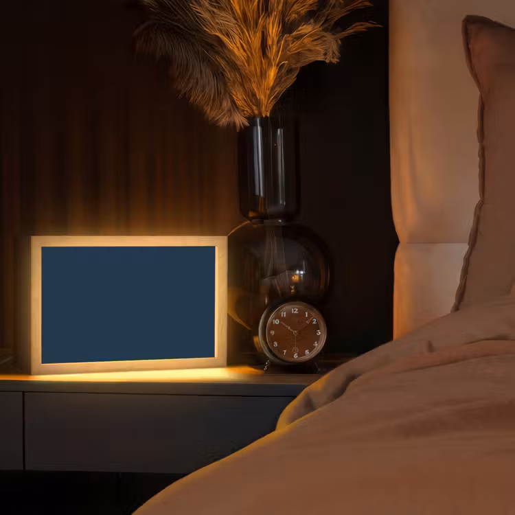 Midnight - Blue - Blauw Light Box met kabel (Tafellamp) klein 924 -sfeer1
