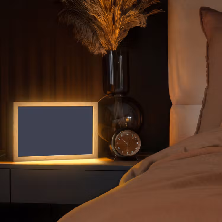 Midnight - Swing - Blauw Light Box met kabel (Tafellamp) klein 924 -sfeer1