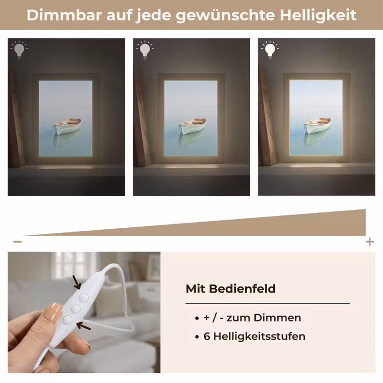 Minimalistisch - Boot - Zee Light Box met kabel (Tafellamp) klein -USP_dimbaarDE