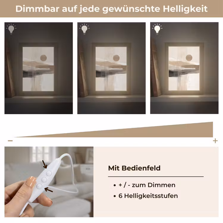 Minimalistisch - Landschap - Dimensie Light Box met kabel (Tafellamp) klein -USP_dimbaarDE