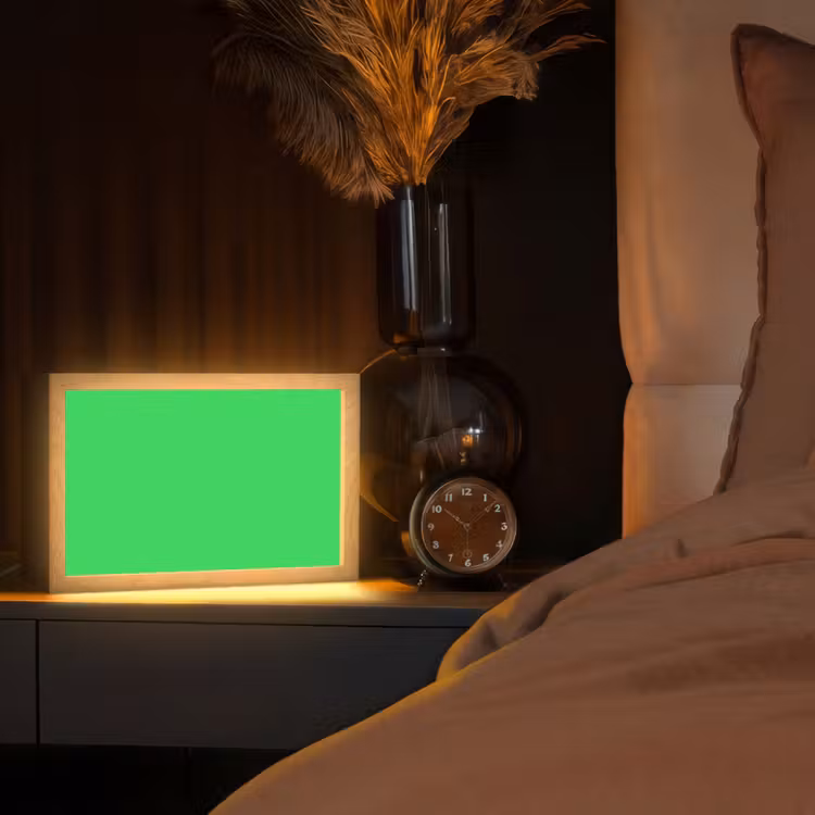 Mint - Green - Groen Light Box met kabel (Tafellamp) klein 924 -sfeer1