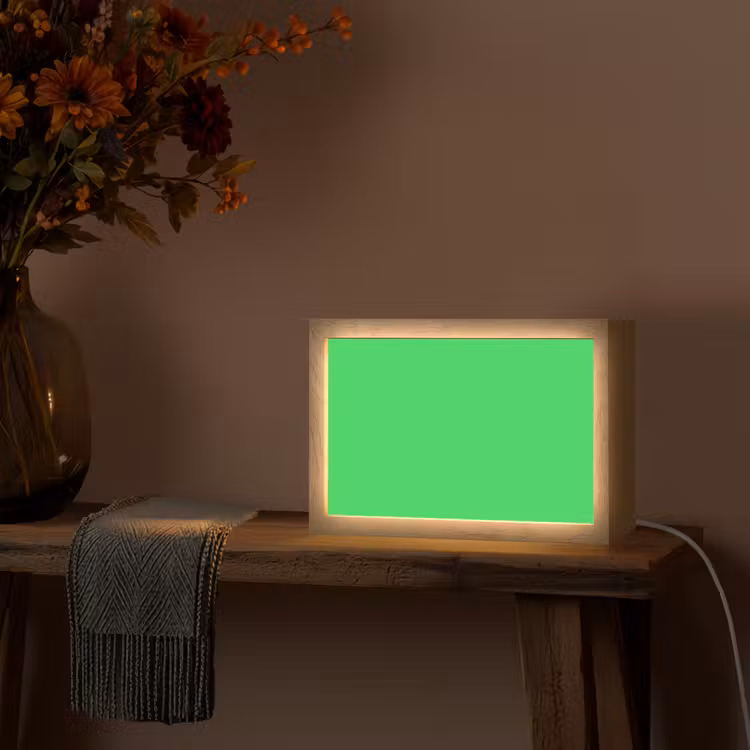 Mint - Green - Groen Light Box met kabel (Tafellamp) klein 924 -sfeer4