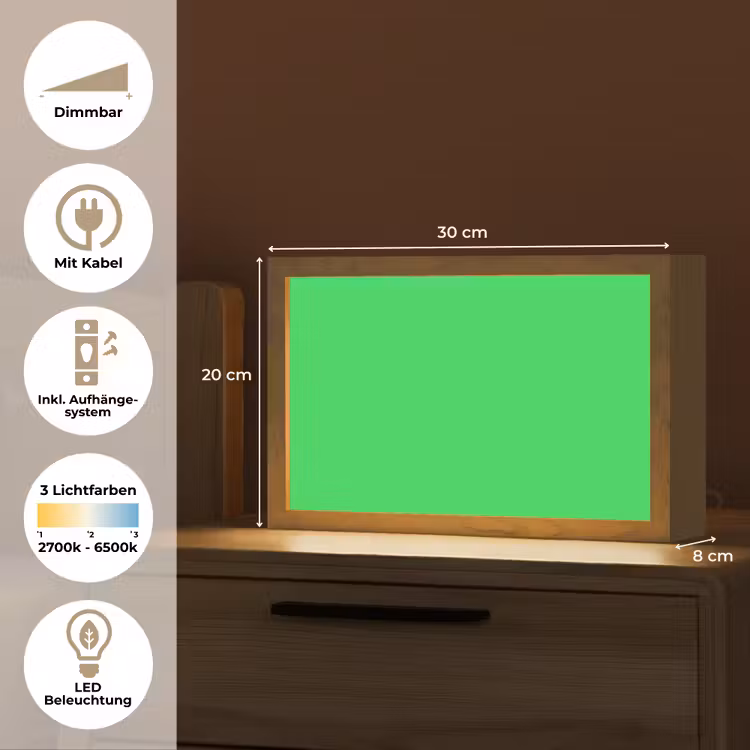 Mint - Green - Groen Light Box met kabel (Tafellamp) klein 924 -USP_DE