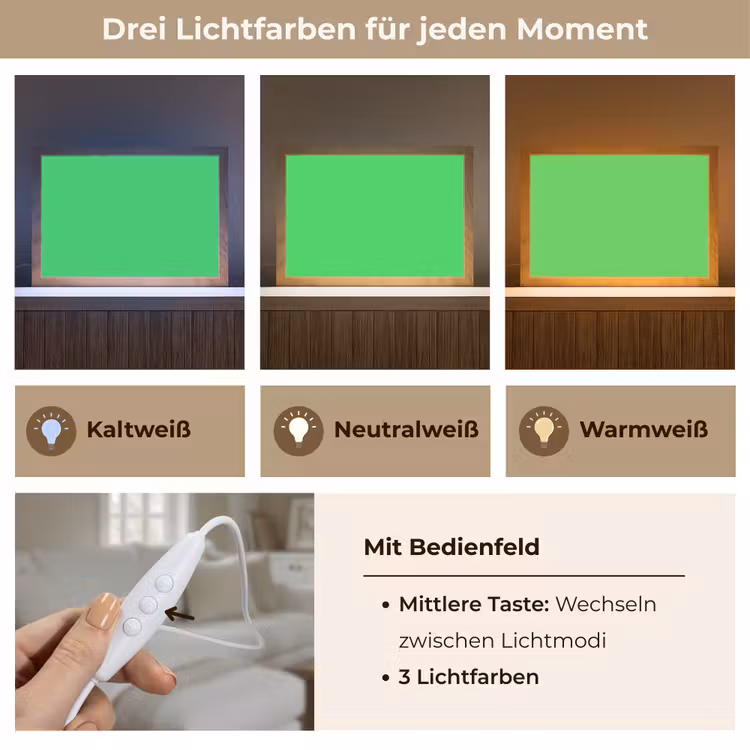Mint - Green - Groen Light Box met kabel (Tafellamp) klein 924 -USP_lichtkleurDE