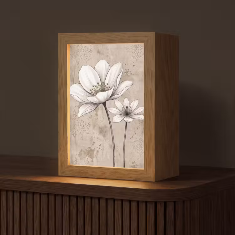 Modern - Design - Wit Light Box met kabel (Tafellamp) klein -z3d_website
