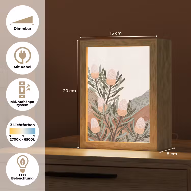 Modern - Heuvels - Terracotta Light Box met kabel (Tafellamp) klein -USP_DE