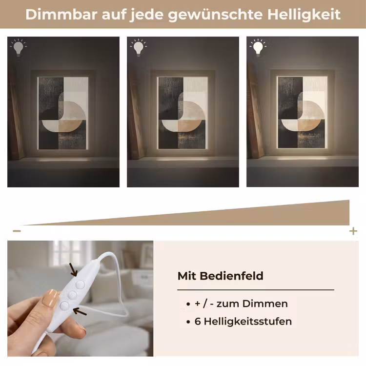 Modern - Vierkant - Vormen Light Box met kabel (Tafellamp) klein -USP_dimbaarDE