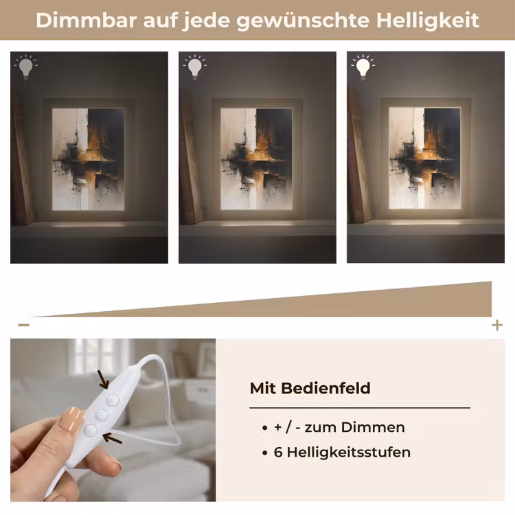 Modern - Zwart - Verf - Goud Light Box met kabel (Tafellamp) klein -USP_dimbaarDE