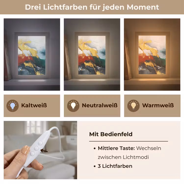 Modern - Kerst - Abstract - Goud Light Box met kabel (Tafellamp) klein -USP_lichtkleurDE
