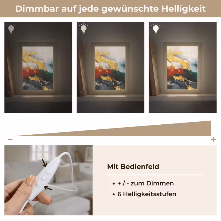 Modern - Kerst - Abstract - Goud Light Box met kabel (Tafellamp) klein -USP_dimbaarDE