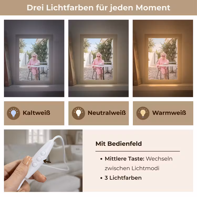 Ochtendjas - Krulspelden - Roze Light Box met kabel (Tafellamp) klein -USP_lichtkleurDE