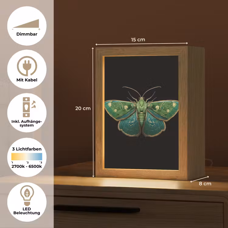 Mot - Levendig - Groen Light Box met kabel (Tafellamp) klein -USP_DE