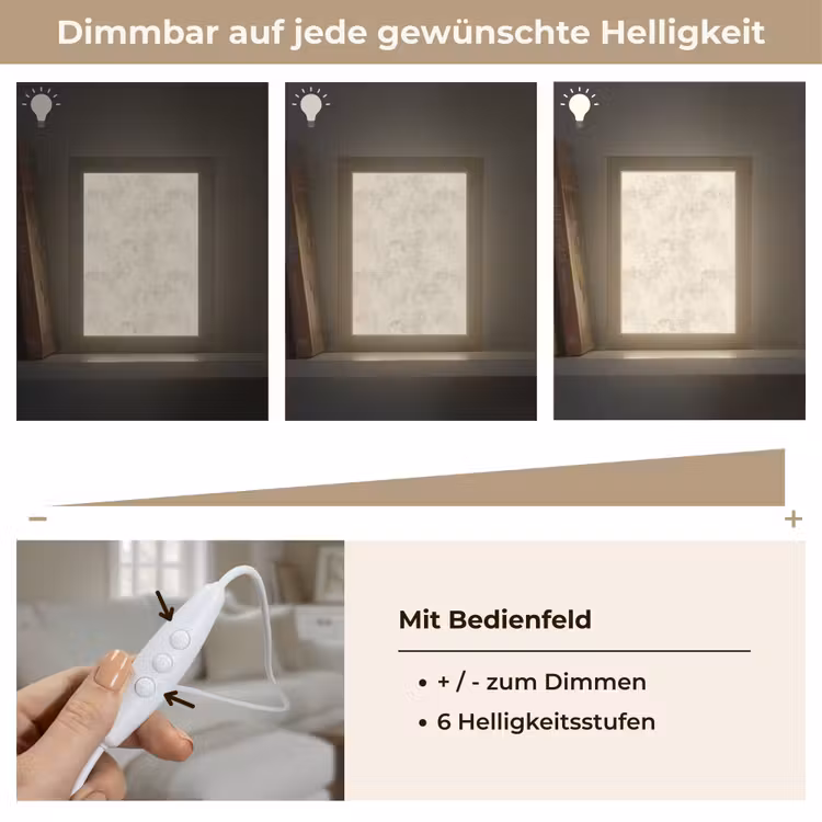 Patroon - Organisch - Beige Light Box met kabel (Tafellamp) klein 925 -USP_dimbaarDE