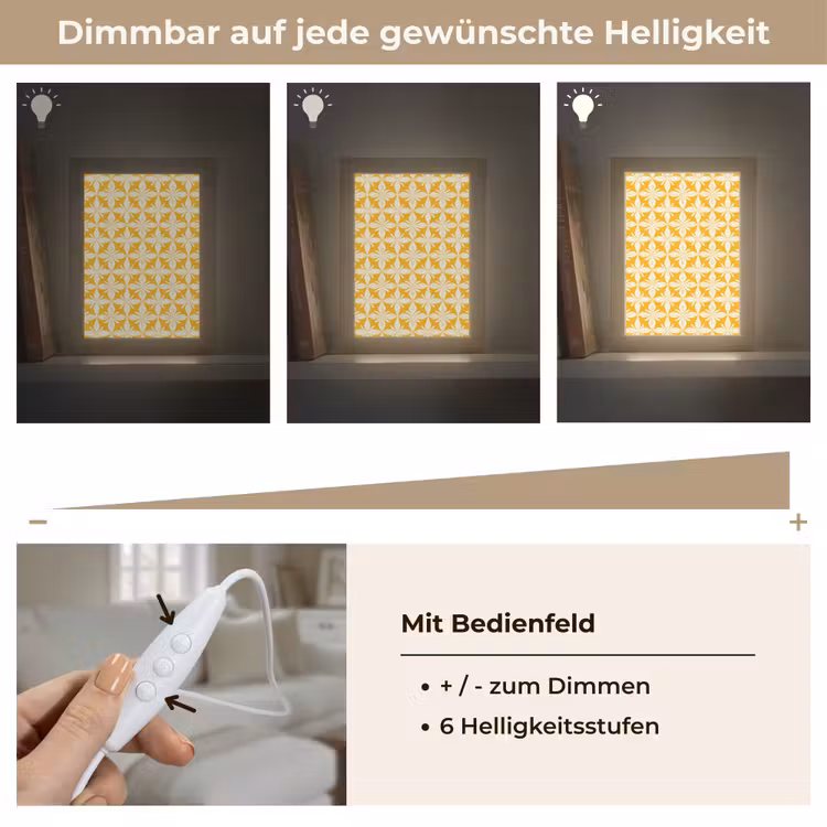 Patroon - Retro - Geel Light Box met kabel (Tafellamp) klein 925 -USP_dimbaarDE