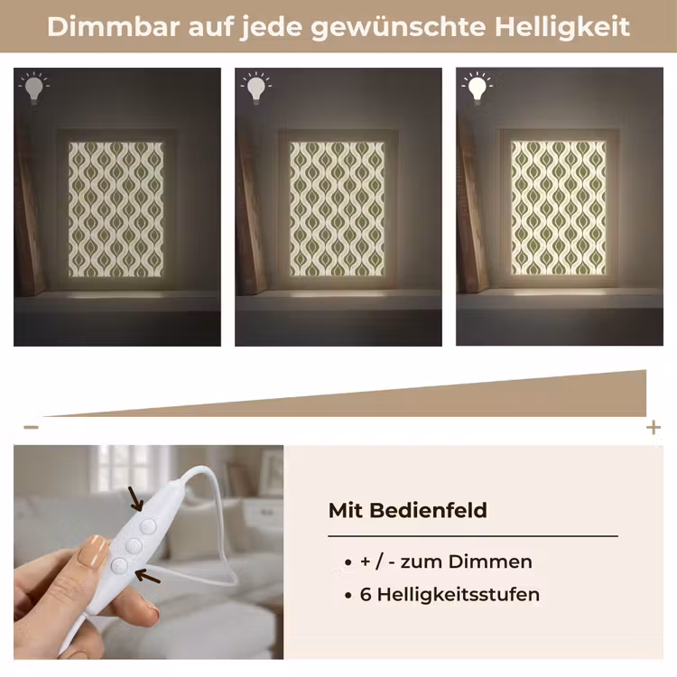 Patroon - Retro - Groen Light Box met kabel (Tafellamp) klein 925 -USP_dimbaarDE
