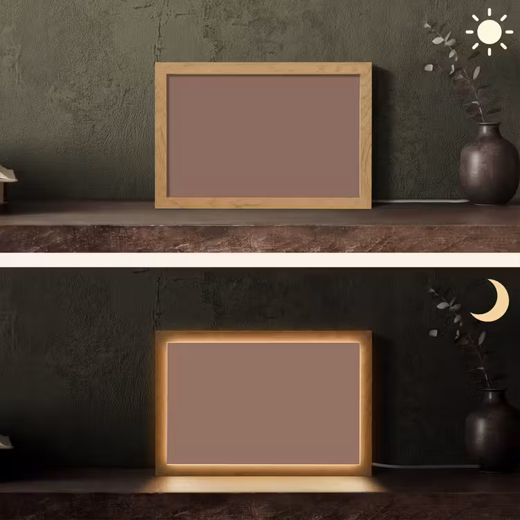 Muted - Chestnut - Bruin Light Box met kabel (Tafellamp) klein 924 -sfeer3