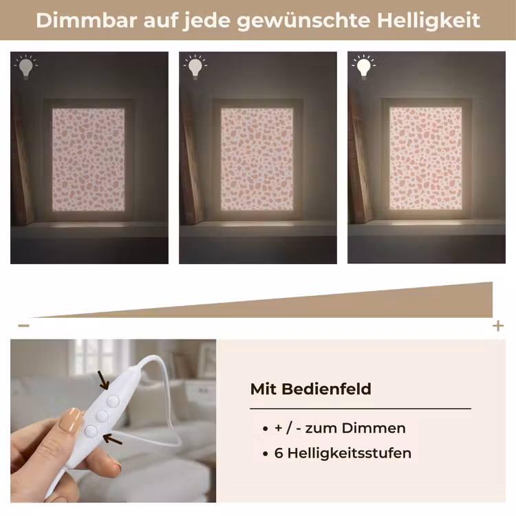Nude - Luipaard - Tinten Light Box met kabel (Tafellamp) klein 925 -USP_dimbaarDE