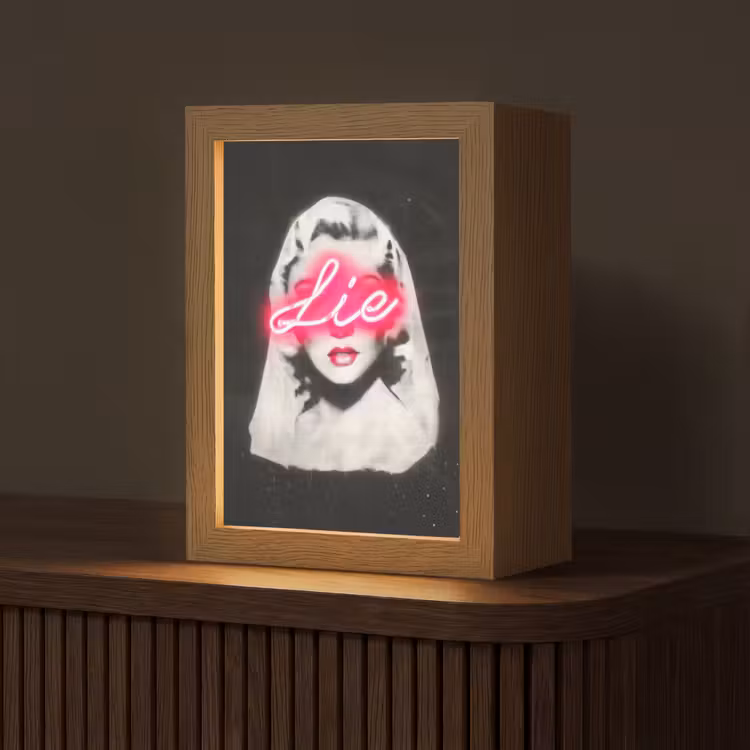 Neon - Letters - Vintage - Vrouw Light Box met kabel (Tafellamp) klein -z3d_website