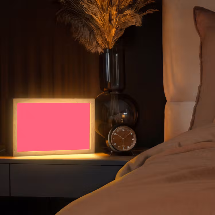 Neon - Flamingo - Roze Light Box met kabel (Tafellamp) klein 924 -sfeer1