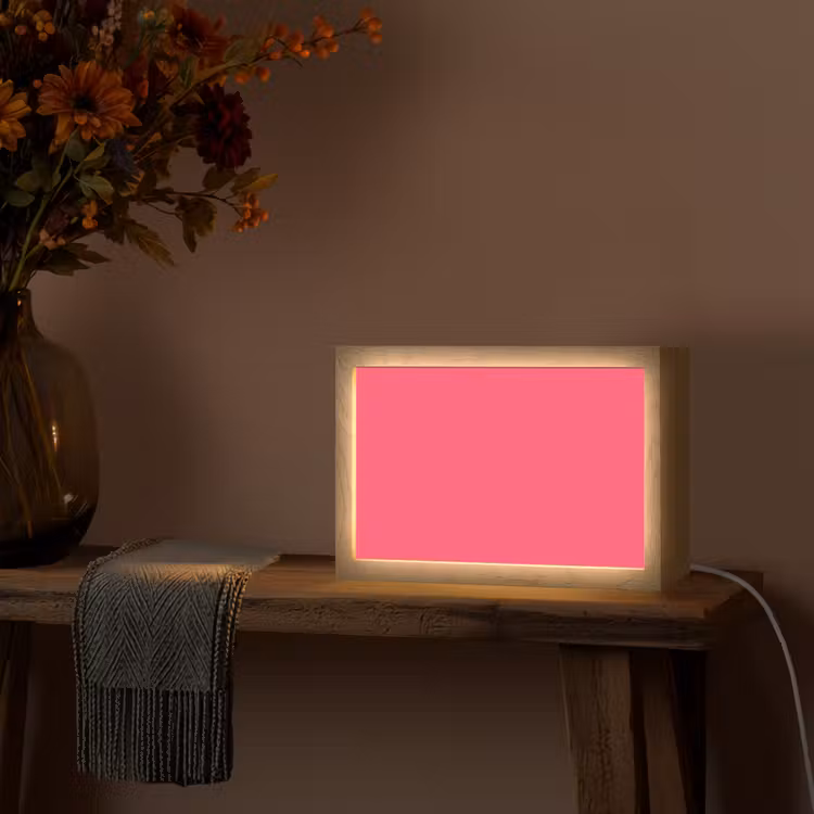 Neon - Flamingo - Roze Light Box met kabel (Tafellamp) klein 924 -sfeer4