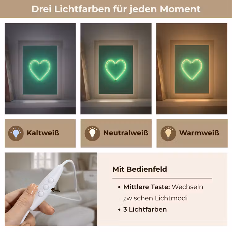 Neon - Groen - Licht Light Box met kabel (Tafellamp) klein -USP_lichtkleurDE
