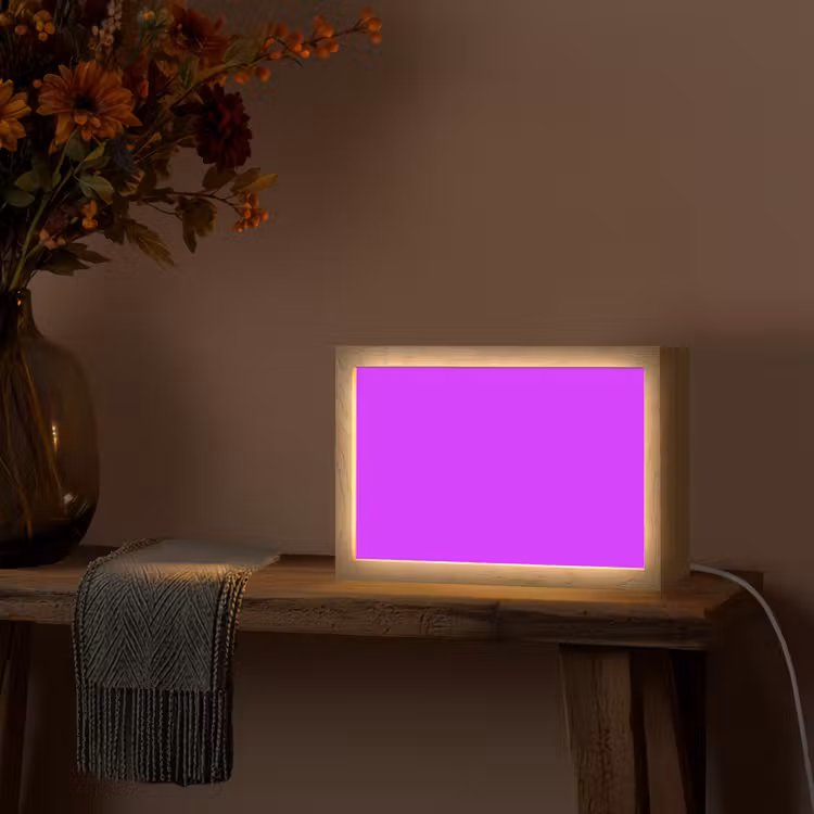 Neon - Orchid - Paars Light Box met kabel (Tafellamp) klein 924 -sfeer4