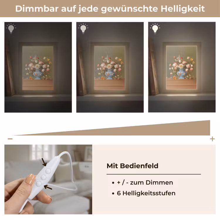 Neutral - Bloemen - Boeket - Vaas Light Box met kabel (Tafellamp) klein -USP_dimbaarDE