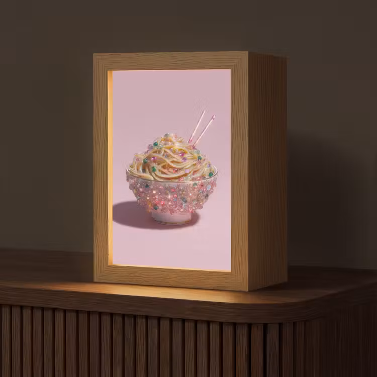 Noodles - Edelstenen - Stokjes - Roze Light Box met kabel (Tafellamp) klein -z3d_website
