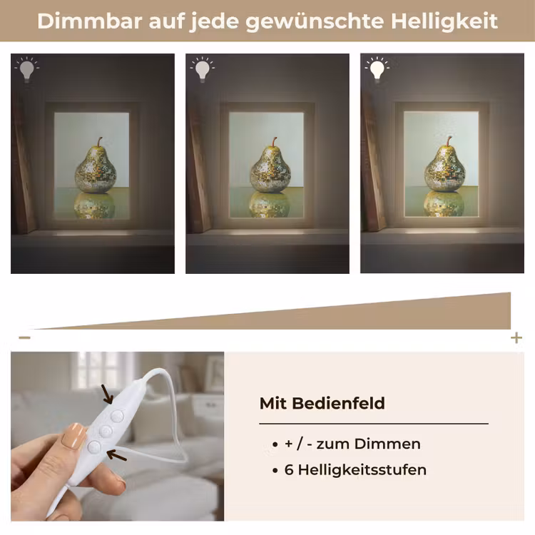 Fruit - Disco - Art - Glitter Light Box met kabel (Tafellamp) klein -USP_dimbaarDE
