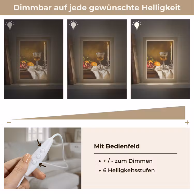 Fruit - Stilleven - Wijn - Kaars Light Box met kabel (Tafellamp) klein -USP_dimbaarDE