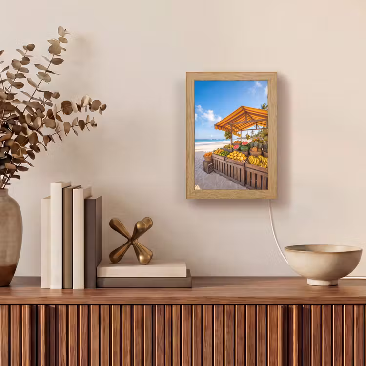 Tischlampe - Obst – Strand – Tropisch - Fruit - Strand - Tropisch Light Box met kabel (Tafellamp) klein