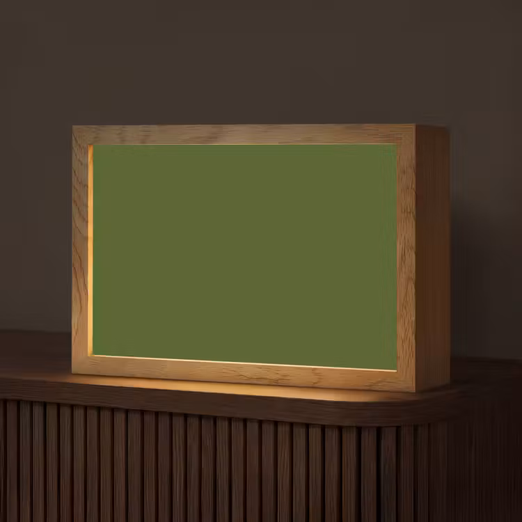 Olive - Drab - Groen Light Box met kabel (Tafellamp) klein 924 -z3d_website