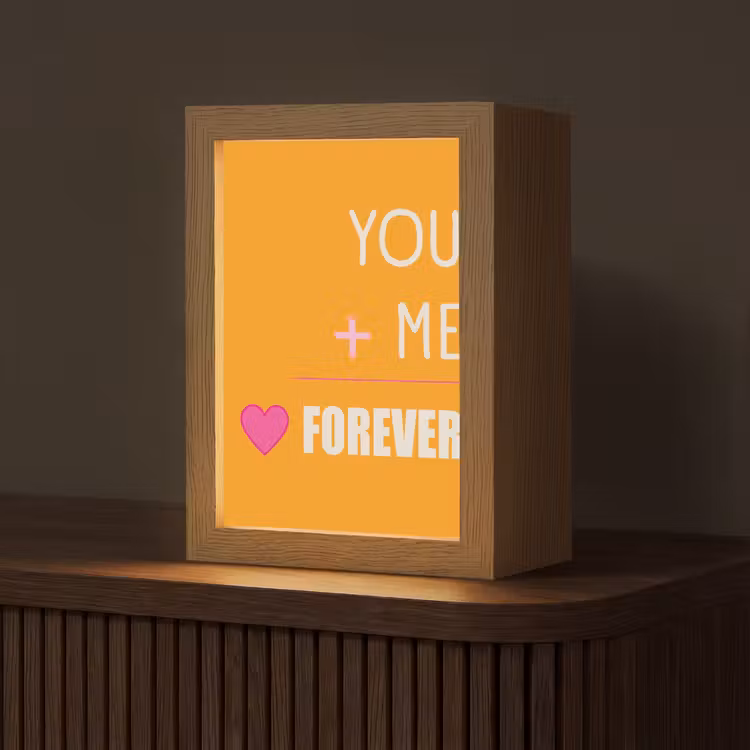 Oranje - Love - Valentijn Light Box met kabel (Tafellamp) klein -z3d_website