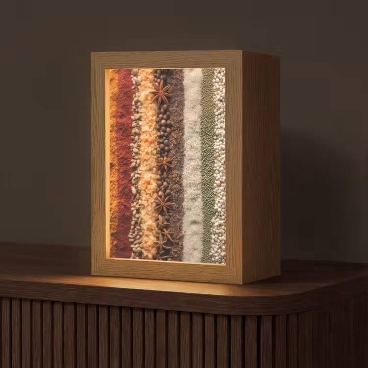 Banen - Verticaal - Kruiden - Variatie Light Box met kabel (Tafellamp) klein -z3d_website