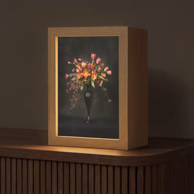 Sierlijk - Boeket - Vaas Light Box met kabel (Tafellamp) klein -z3d_website