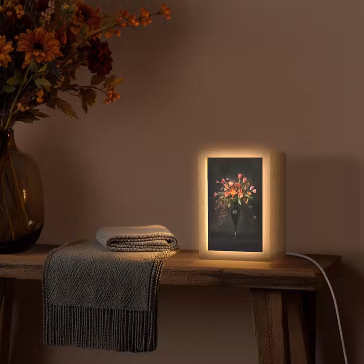 Sierlijk - Boeket - Vaas Light Box met kabel (Tafellamp) klein -sfeer4