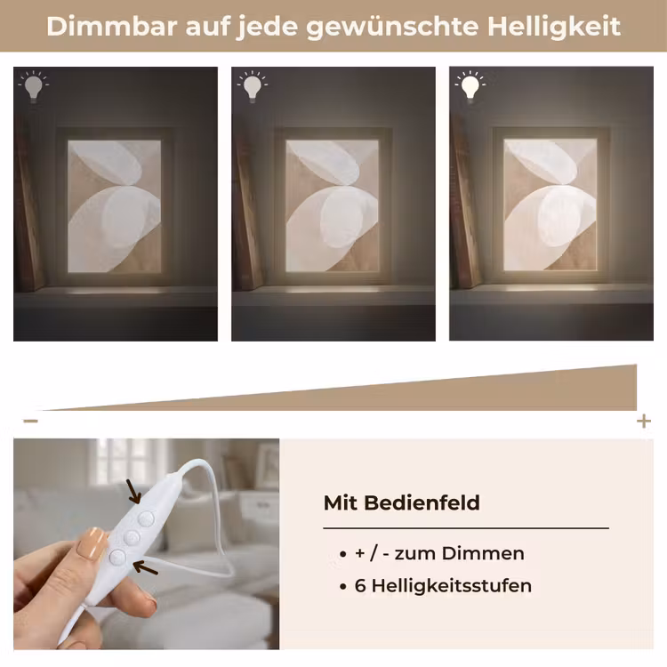 Ovale vormen - Transparant - Zachte overgang Light Box met kabel (Tafellamp) klein -USP_dimbaarDE