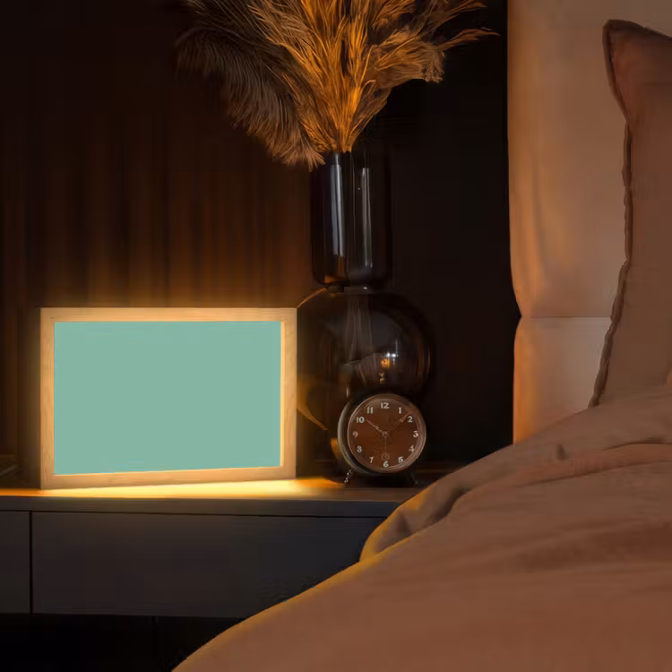 Ocean - Jade - Groen Light Box met kabel (Tafellamp) klein 924 -sfeer1