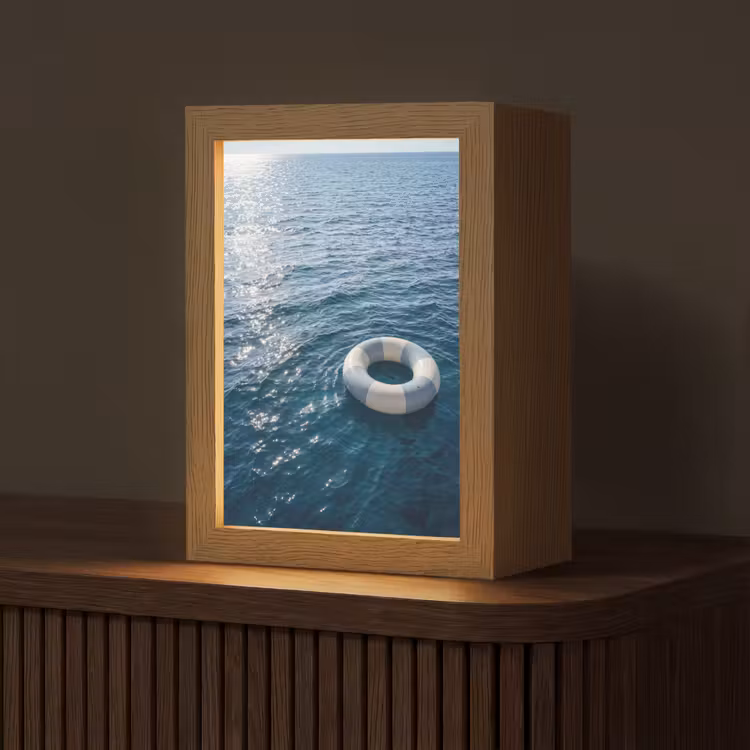 Oceaan - Zwemband - Horizon Light Box met kabel (Tafellamp) klein -z3d_website