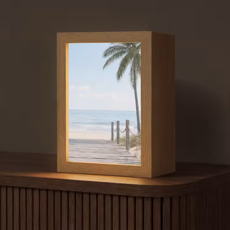 Palmbomen - Pad - Horizon Light Box met kabel (Tafellamp) klein -z3d_website