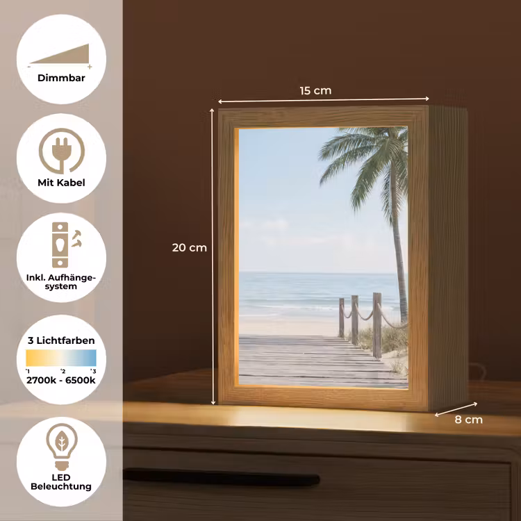 Palmbomen - Pad - Horizon Light Box met kabel (Tafellamp) klein -USP_DE