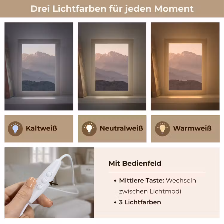 Panorama - Landschap - Bergen Light Box met kabel (Tafellamp) klein -USP_lichtkleurDE